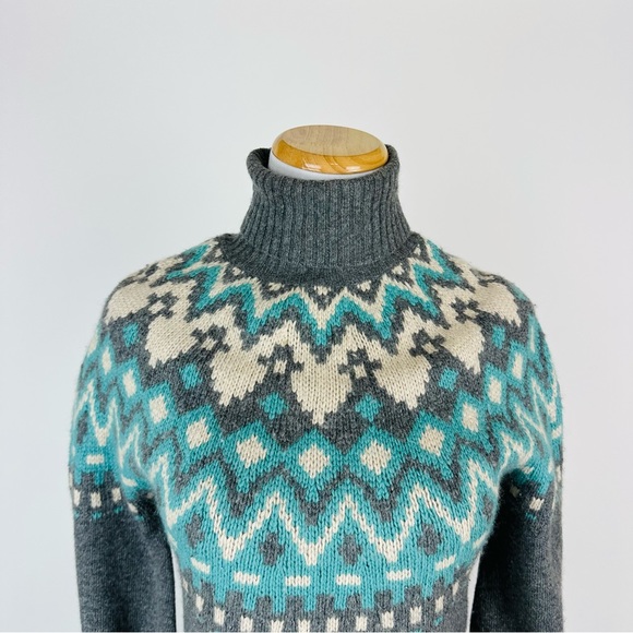 Sundance Fair Isle Turtleneck Sweater Size Small - Picture 2 of 11